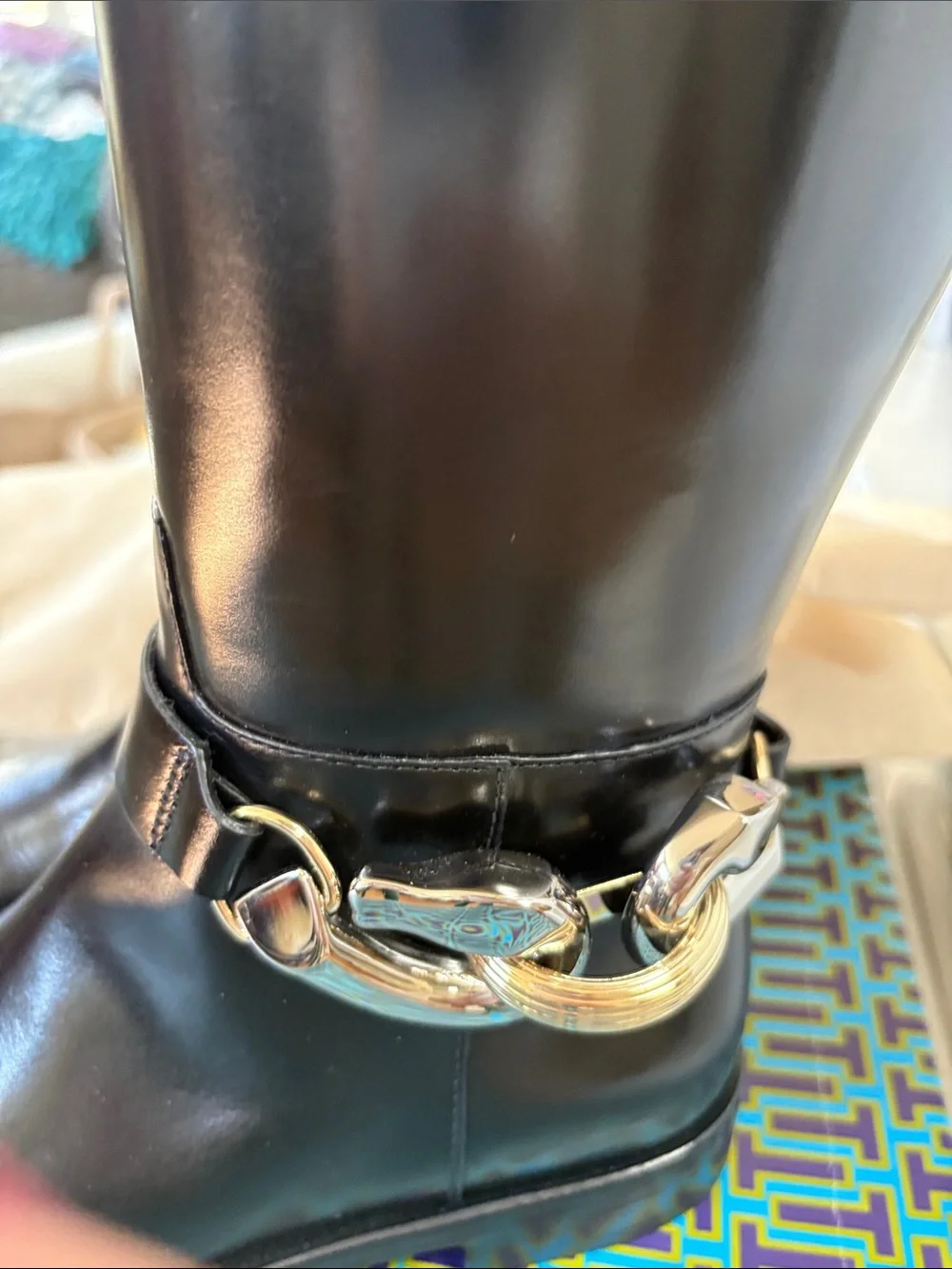 NWT Tory Burch Black Jessa Riding Boots